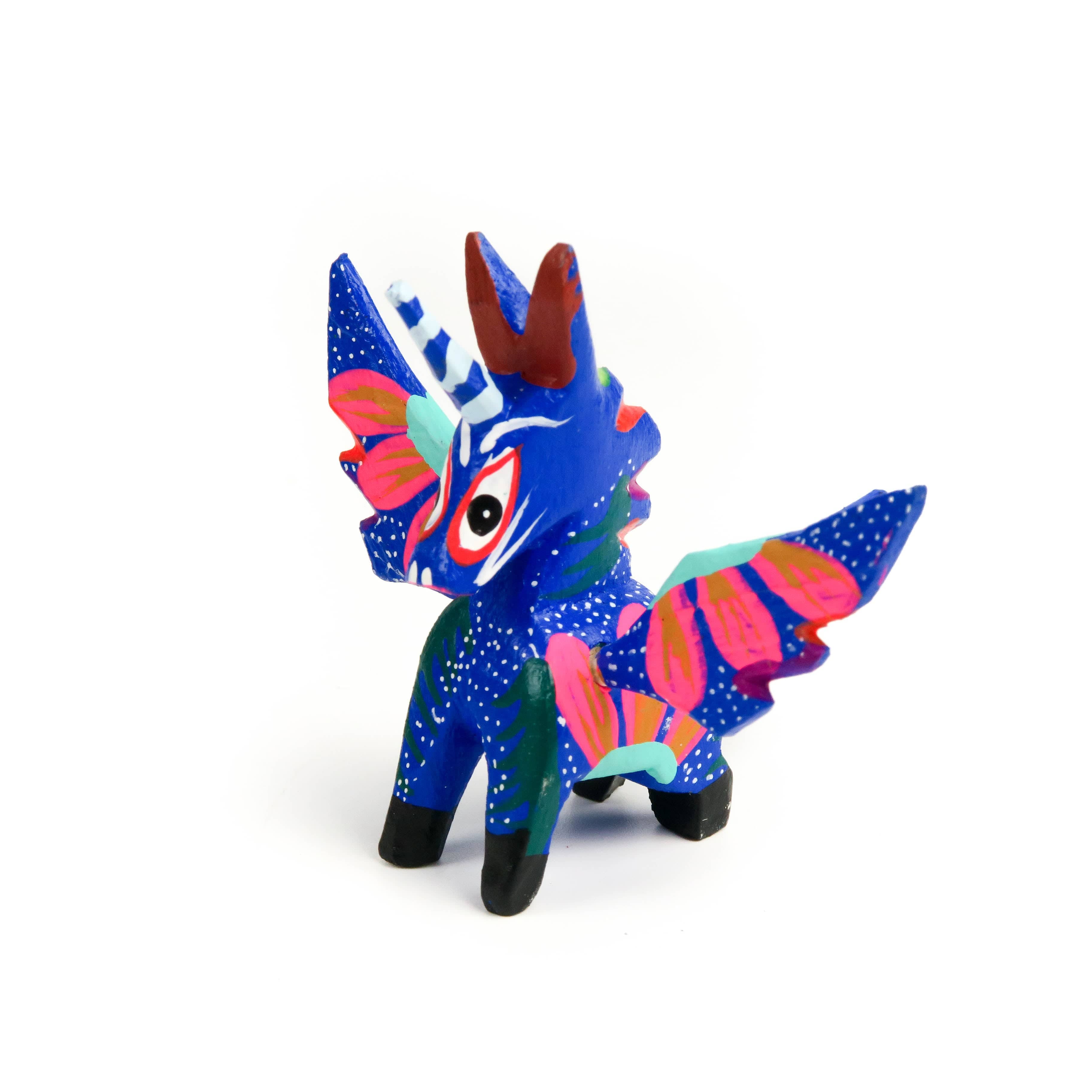 Pegasus Mini Oaxacan Alebrije Wood Carving Mexican Folk Art