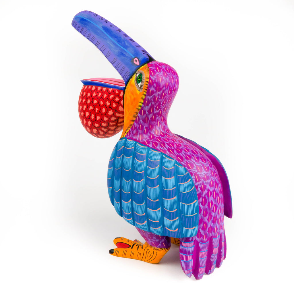 Pelican - Oaxacan Alebrije Wood Carving – VivaMexico.com - Mexican Art