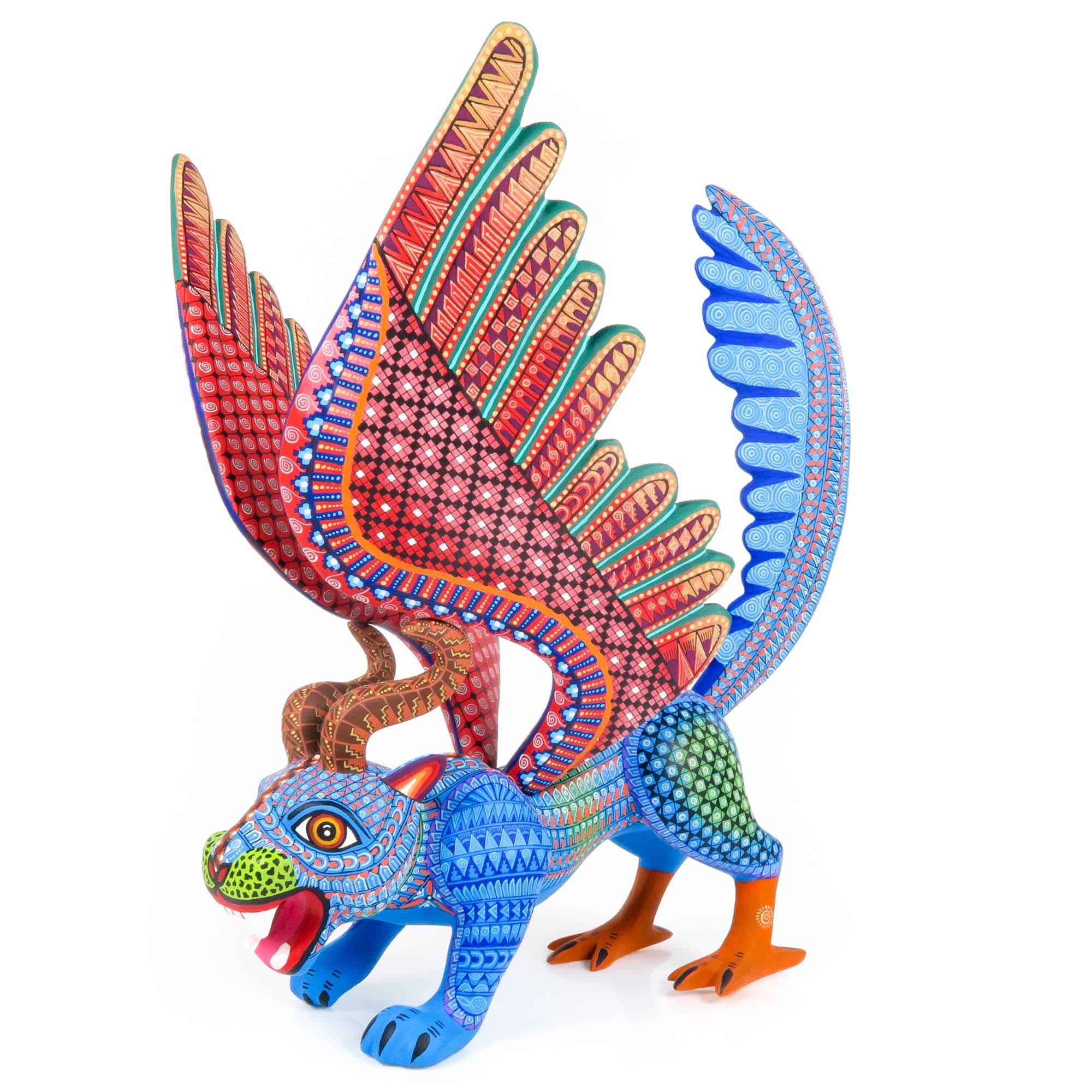 Pepita Winged Jaguar Eagle - Oaxacan Alebrije Wood Carving