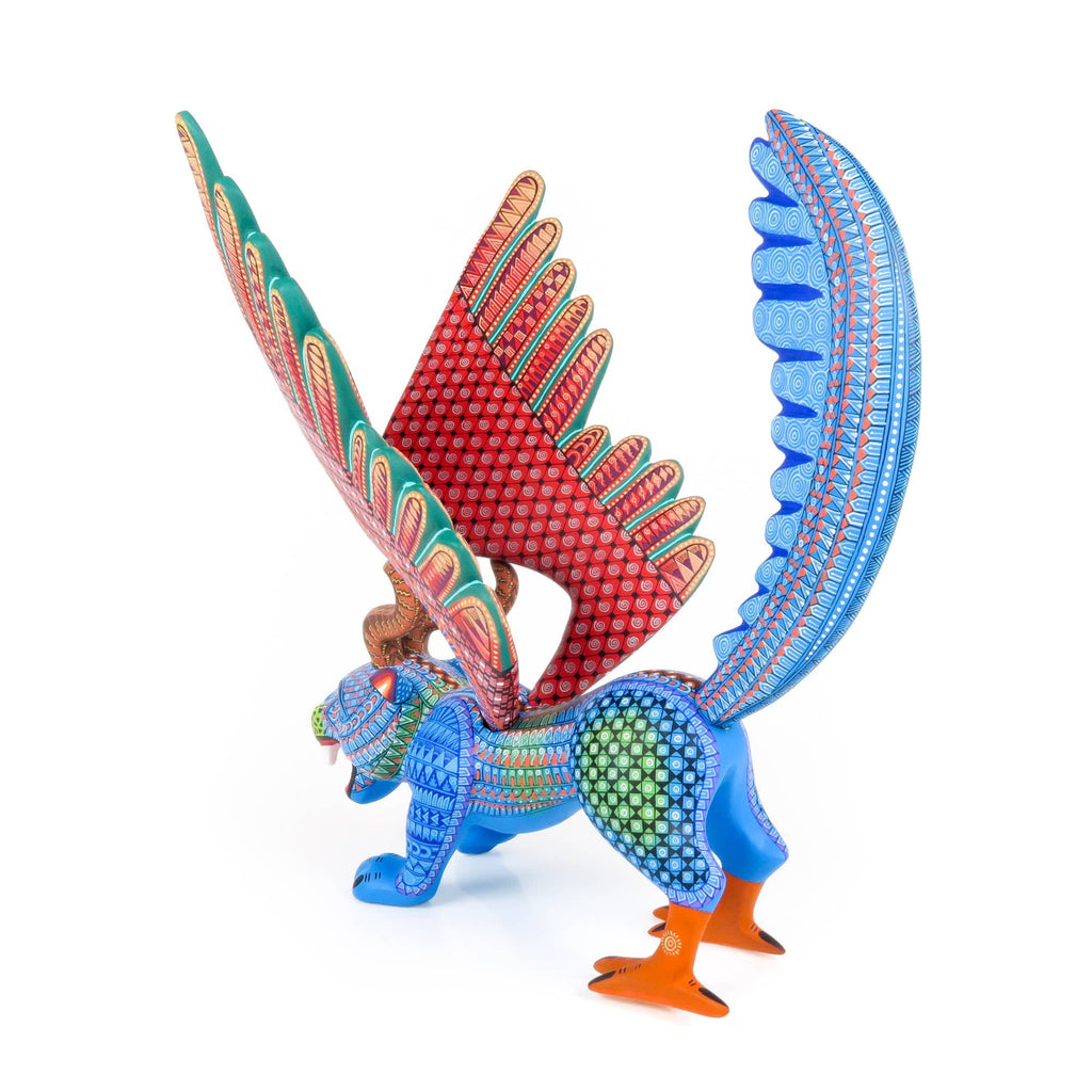 Pepita Winged Jaguar Eagle - Oaxacan Alebrije Wood Carving
