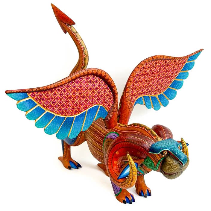 Pepita Winged Jaguar Fusion - Oaxacan Alebrije Wood Carving