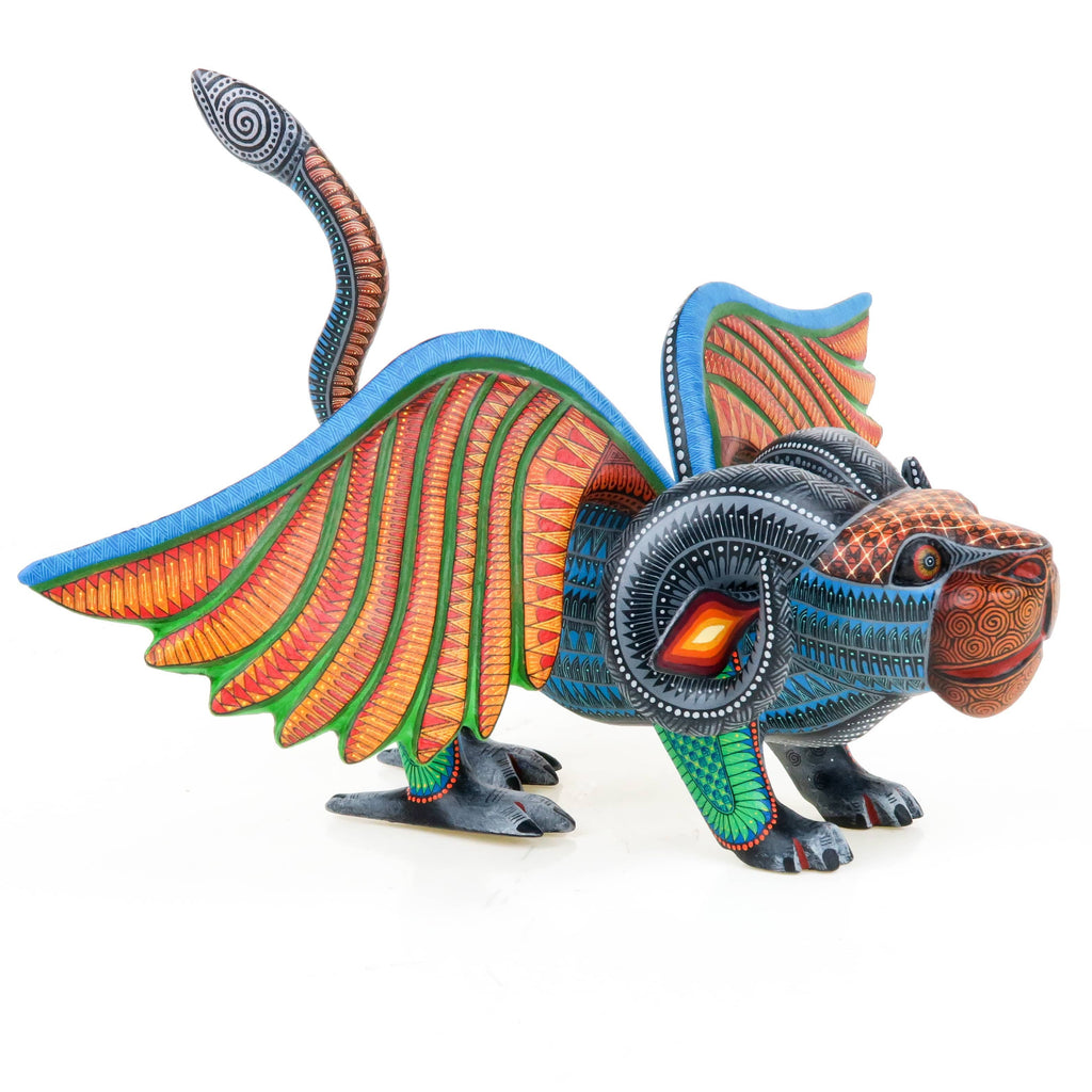 Pepita Winged Jaguar - Oaxacan Alebrije Wood Carving – VivaMexico
