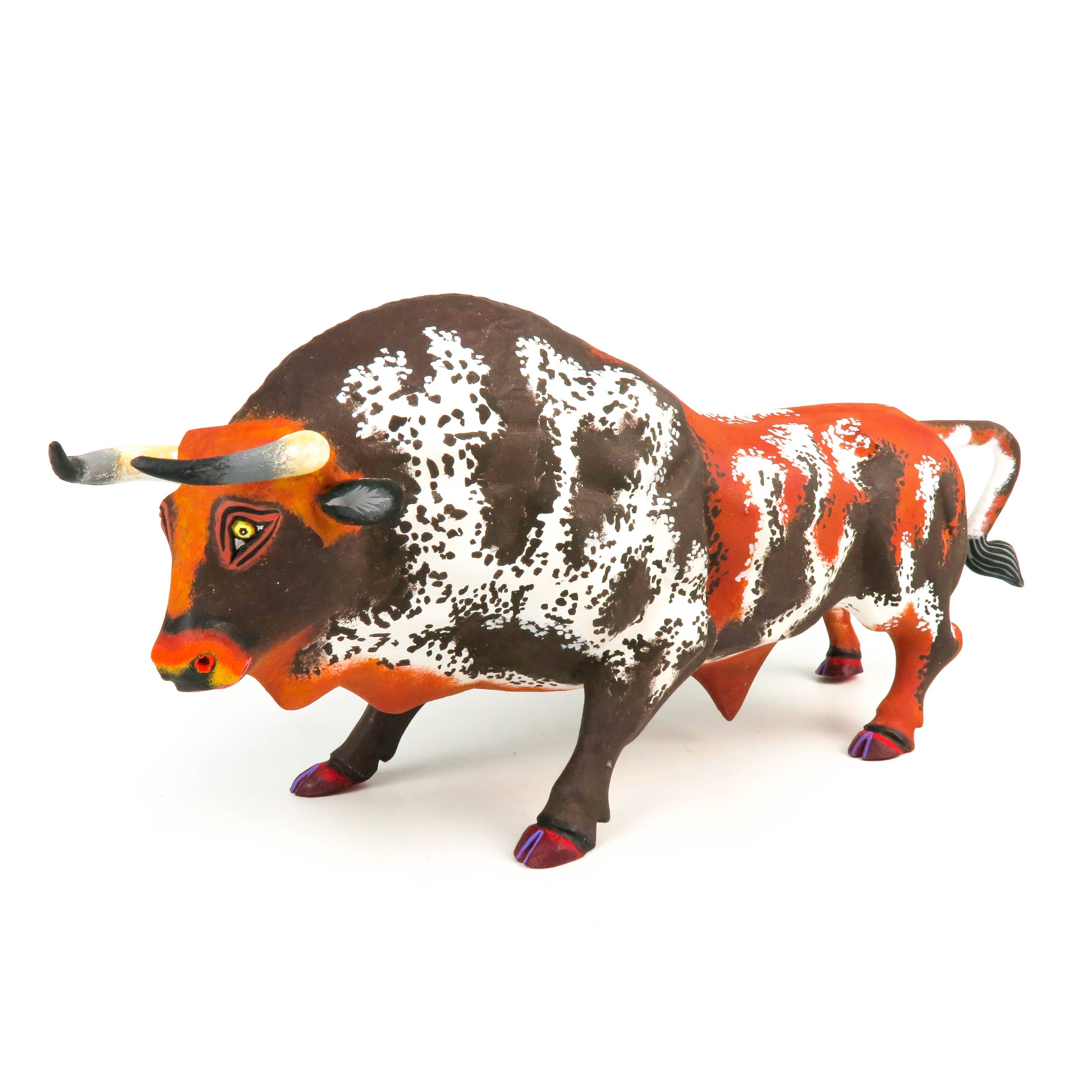 Powerful Bull - Oaxacan Alebrije Wood Carving Mexican Folk Art