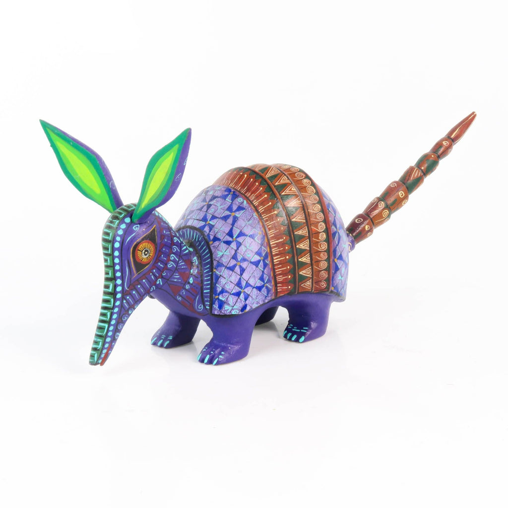 Purple Armadillo - Oaxacan Alebrije Wood Carving – VivaMexico.com