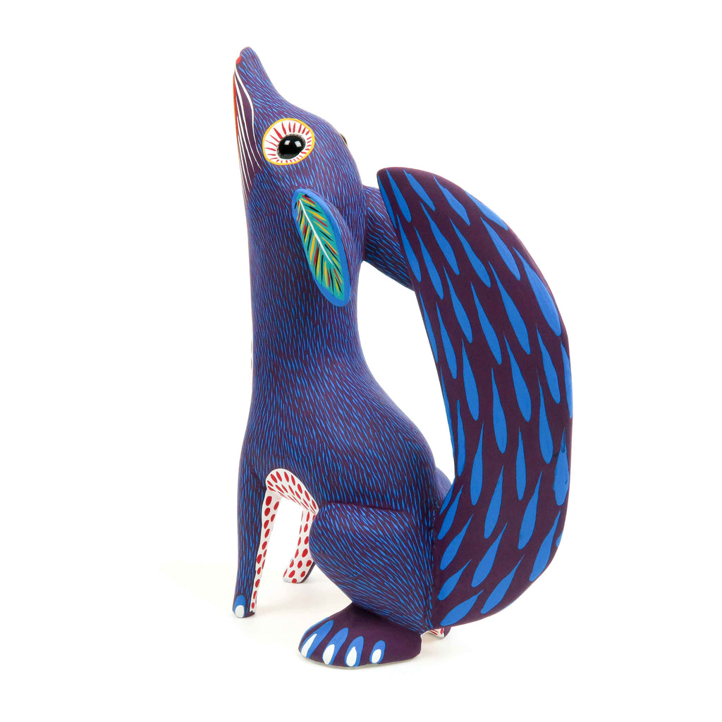 Purple Coyote - Oaxacan Alebrije Wood Carving – VivaMexico.com