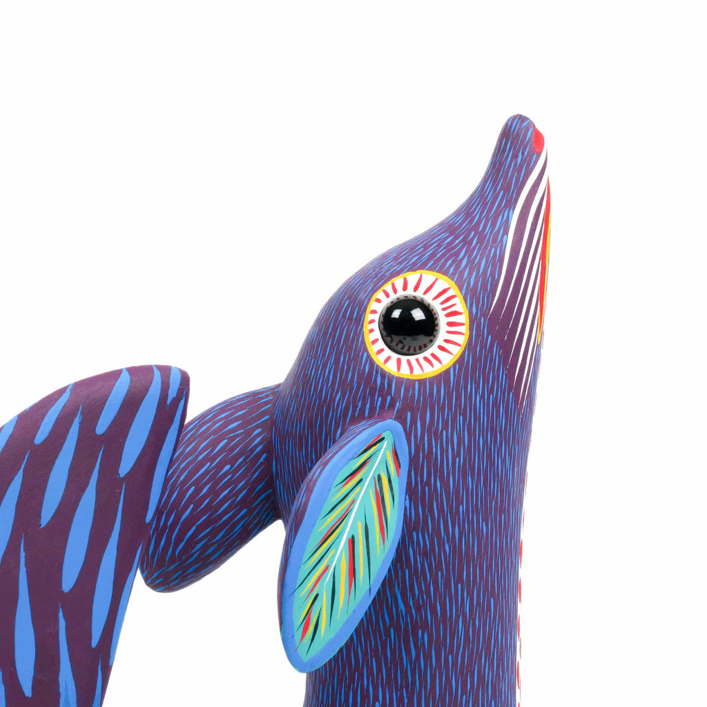 Purple Coyote - Oaxacan Alebrije Wood Carving – VivaMexico.com