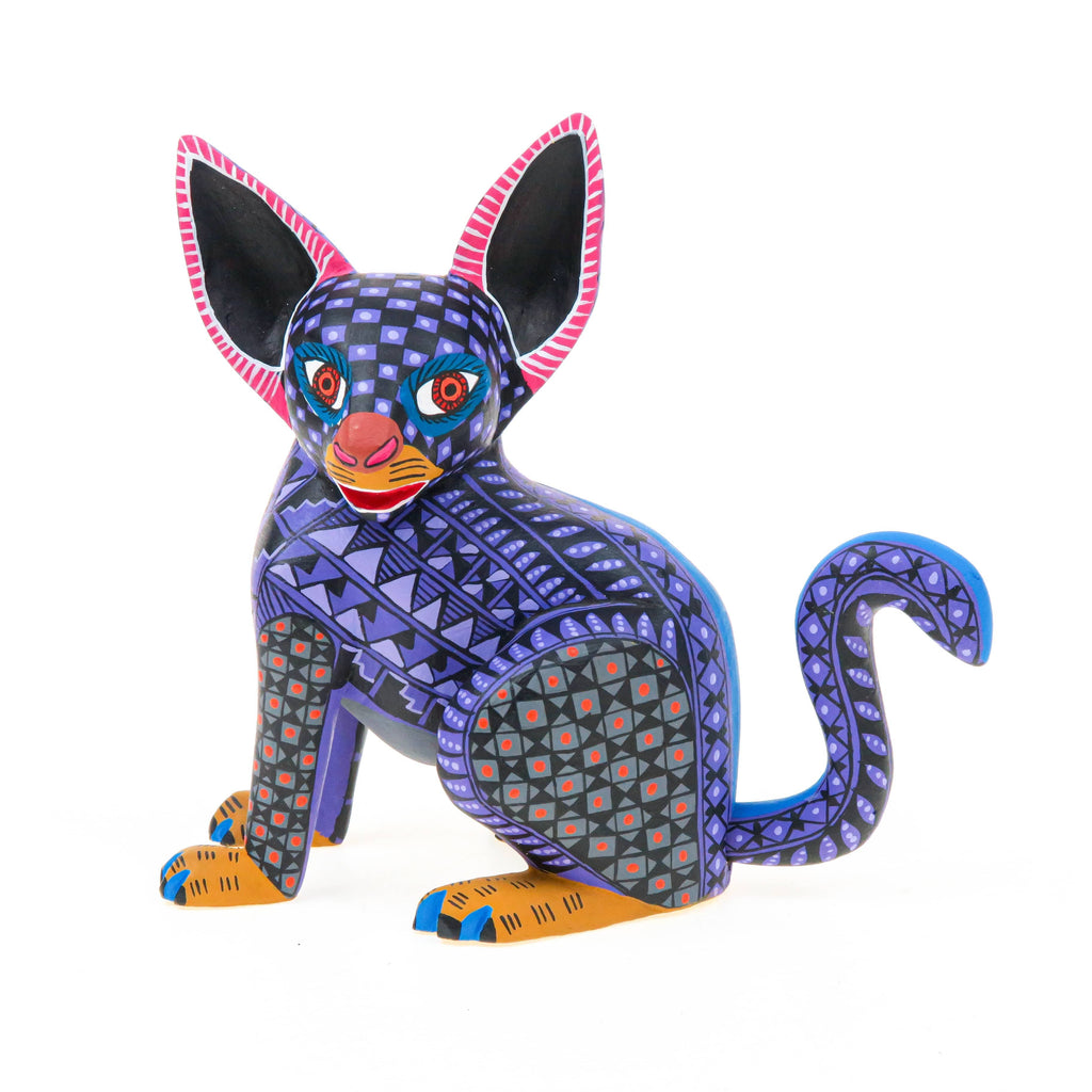 Purple Dog - Oaxacan Alebrije Wood Carving – VivaMexico.com