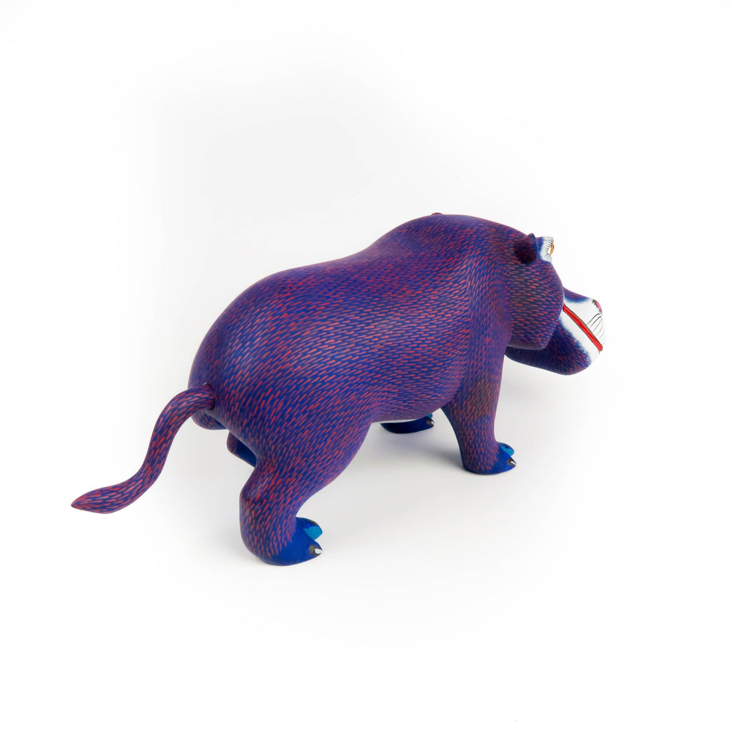 Purple Hippopotamus - Oaxacan Alebrije Wood Carving – VivaMexico