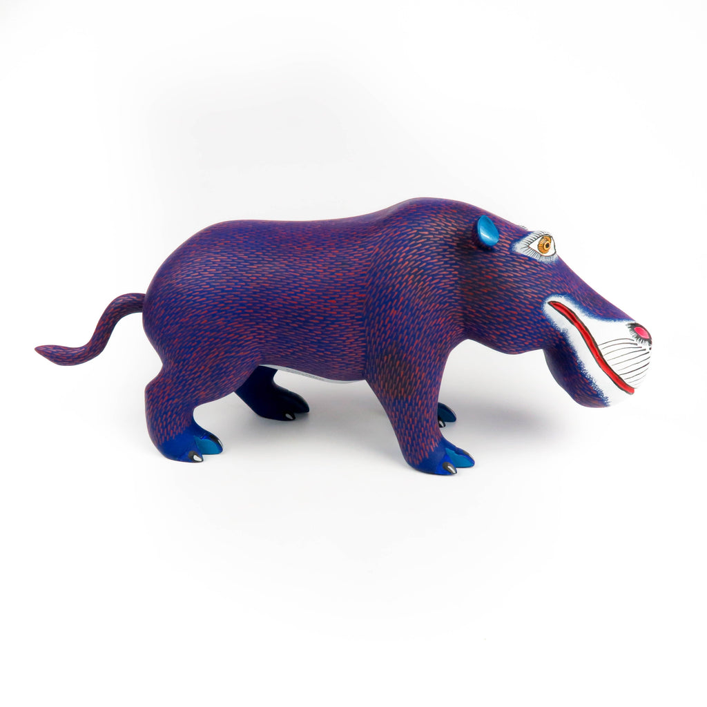 Purple Hippopotamus - Oaxacan Alebrije Wood Carving – VivaMexico