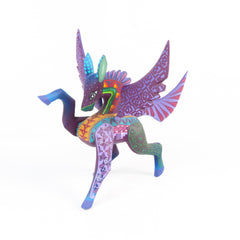 ALEBRIJE Floral Pegasus newest Wood Carving Mex