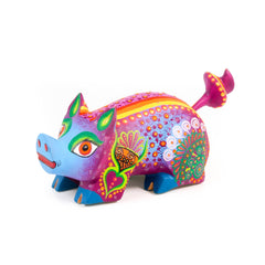 Purple Pig - Oaxacan Alebrije Wood Carving – VivaMexico.com
