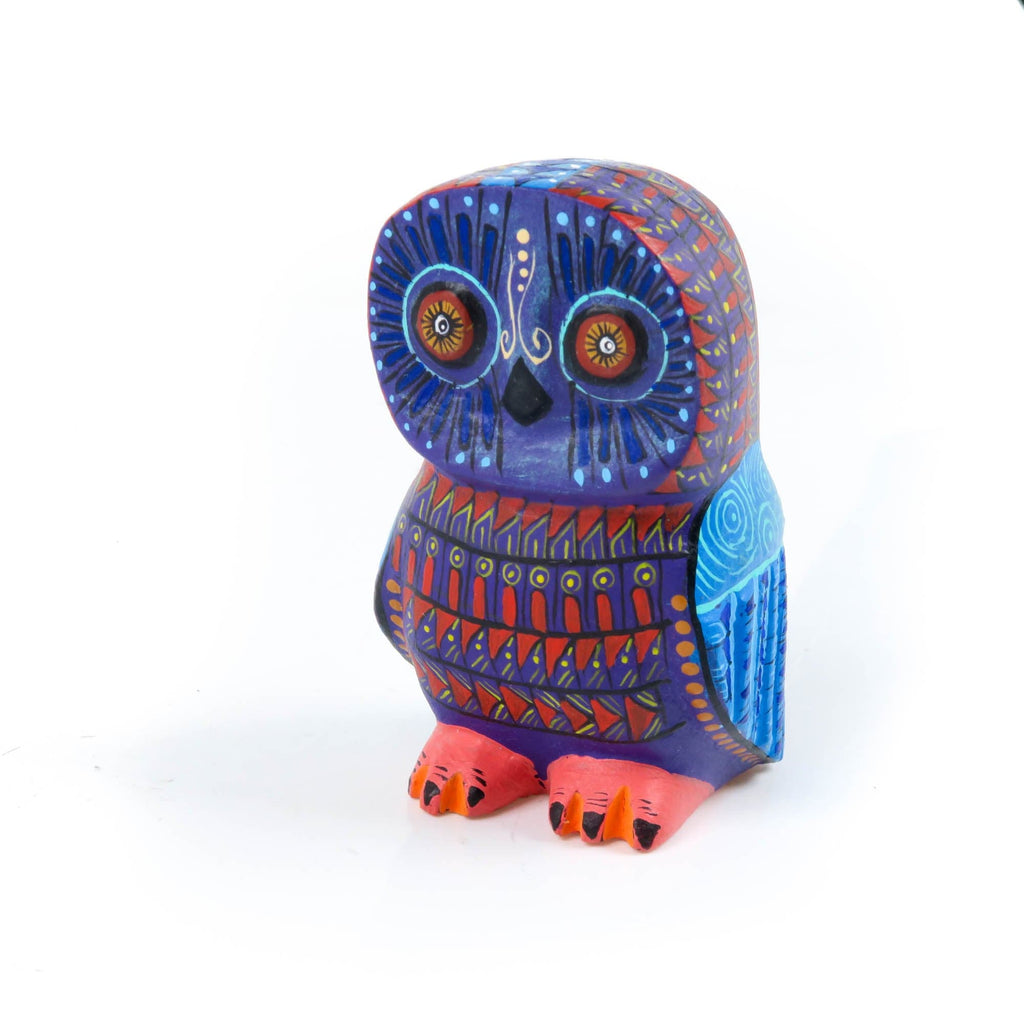 Purple Zapotec Owl - Oaxacan Alebrije Wood Carving – VivaMexico