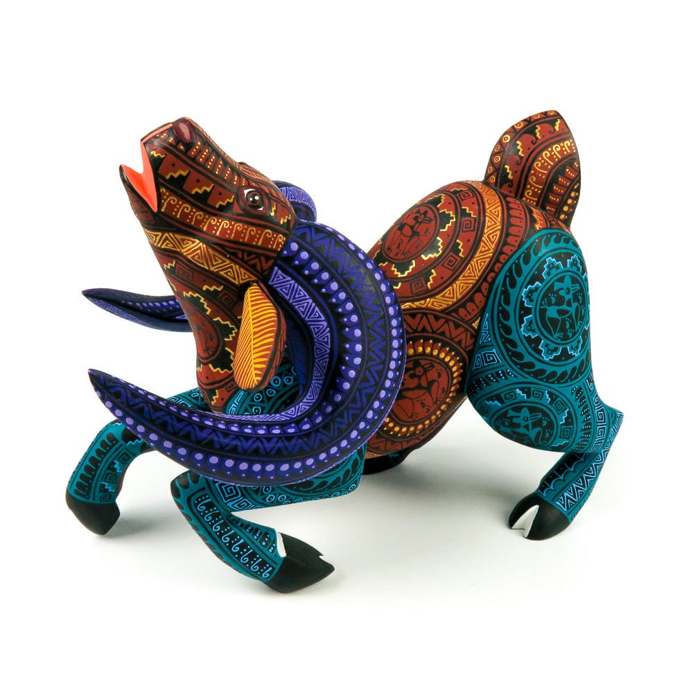 【激レア】oaxaca wood carving Mexico製 Lynx - Oaxacan Alebrije Wood Carving – VivaMexico.com - Mexican Art