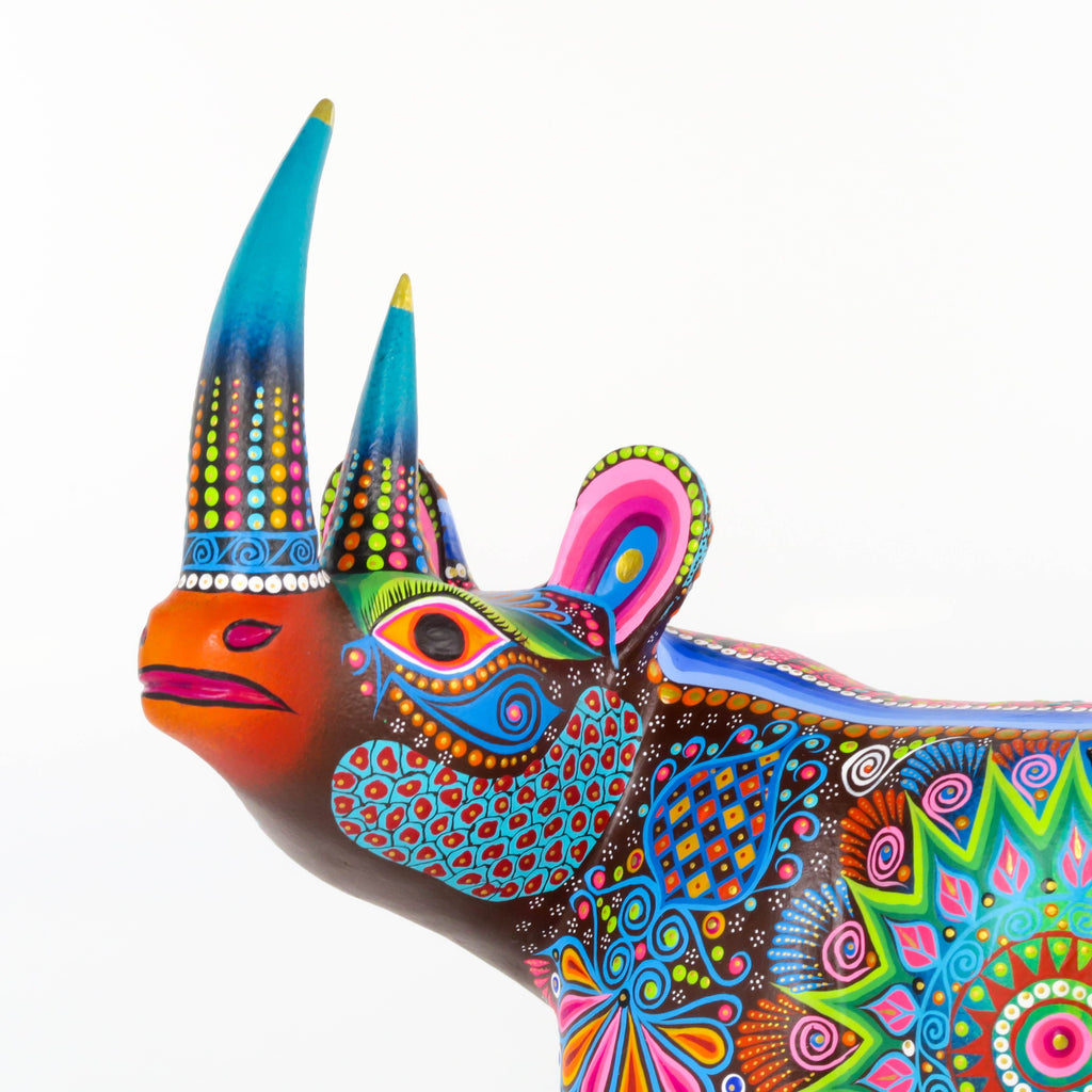 Rhinoceros - Oaxacan Alebrije Wood Carving – VivaMexico.com