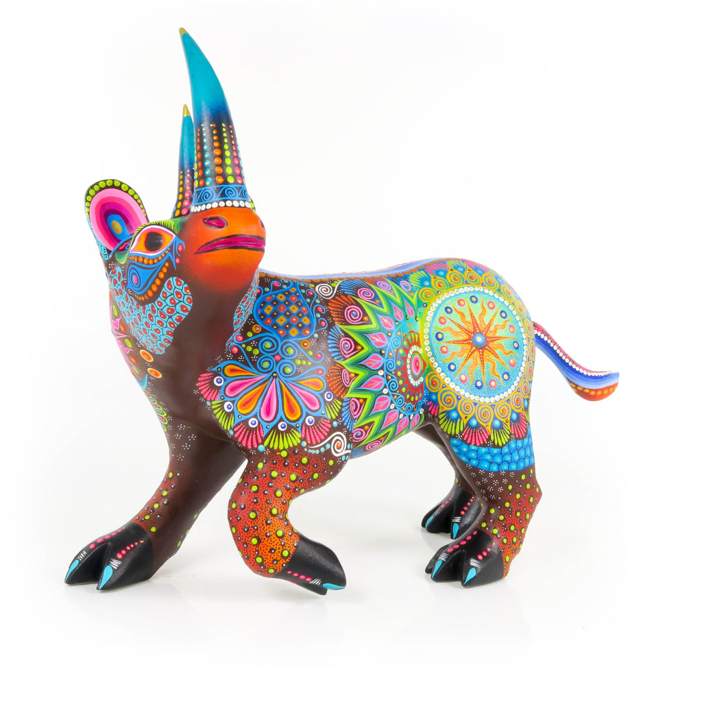 Rhinoceros - Oaxacan Alebrije Wood Carving – VivaMexico.com