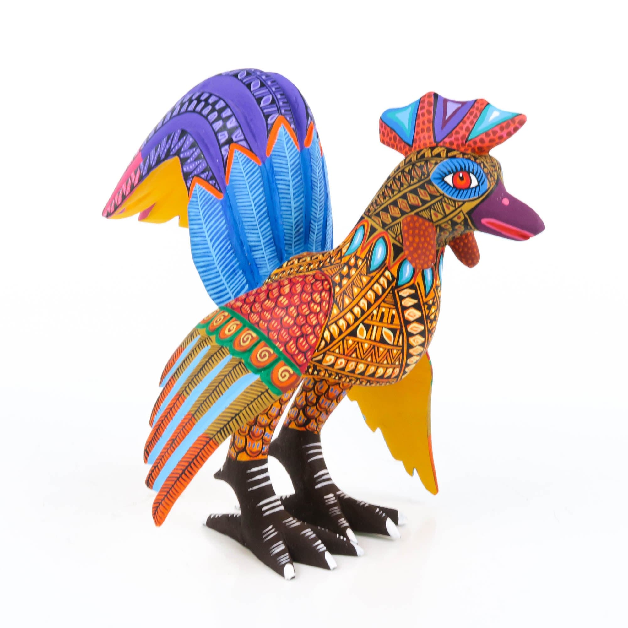 Rooster - Oaxacan Alebrije Wood Carving – VivaMexico.com - Mexican Art
