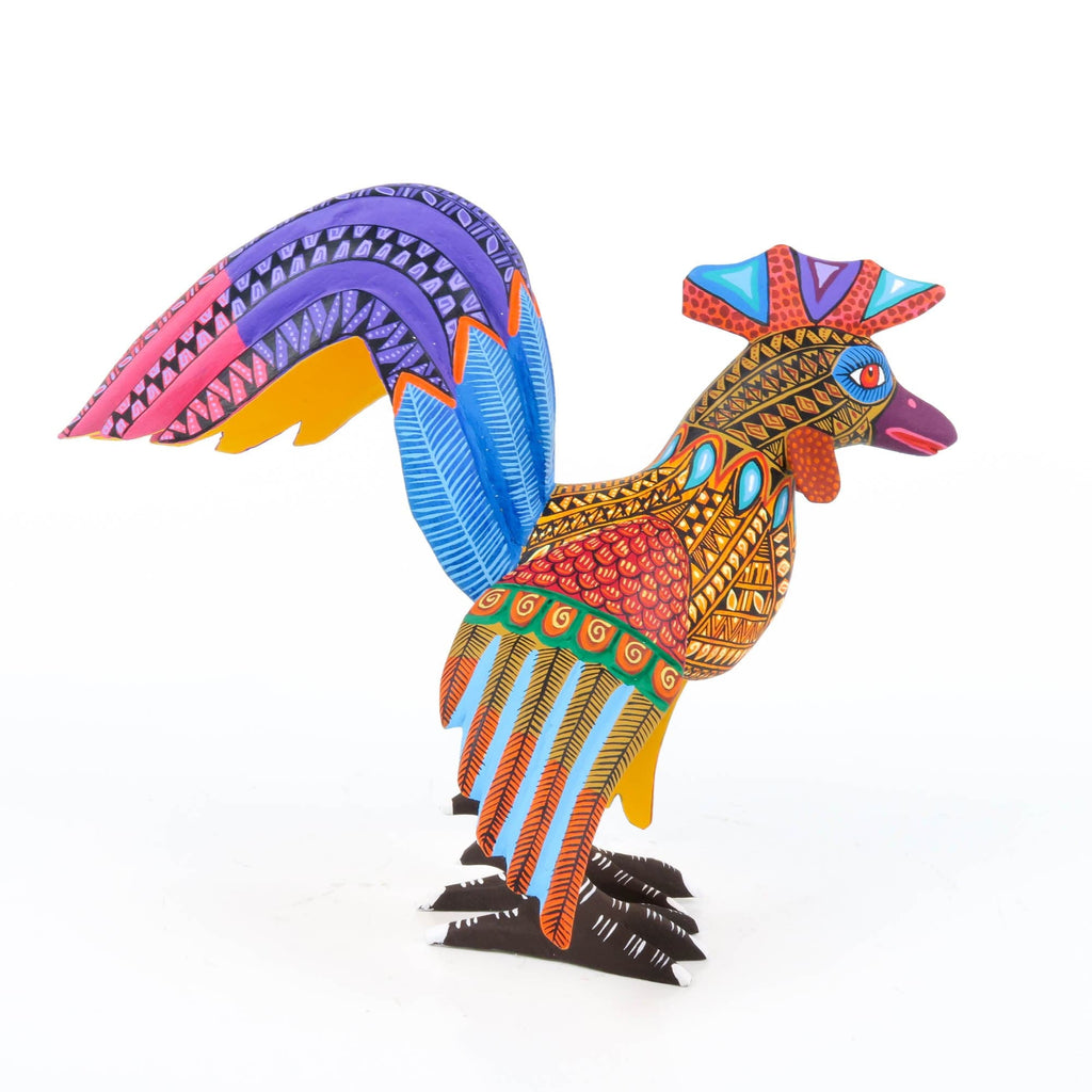 Rooster - Oaxacan Alebrije Wood Carving – VivaMexico.com - Mexican Art