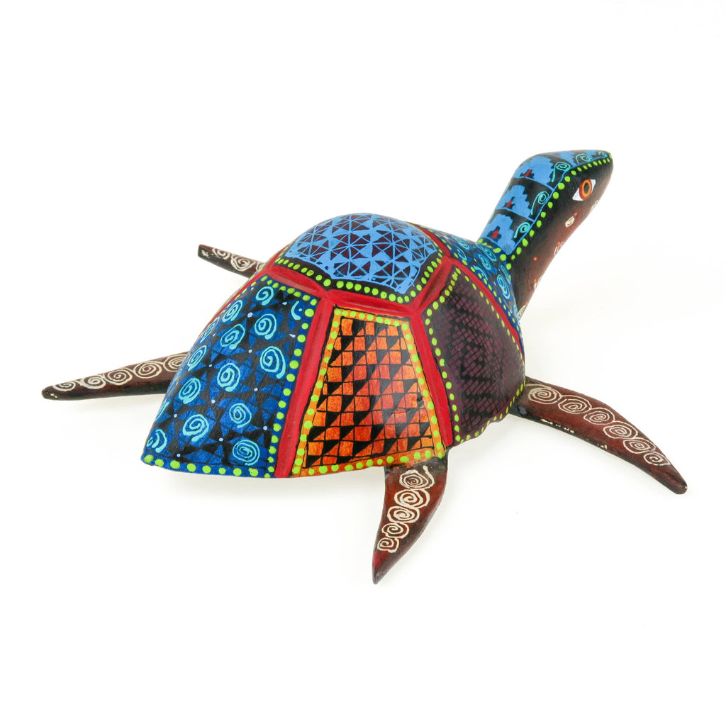 Blue Turtle Alebrije Oaxacan Wood Carving