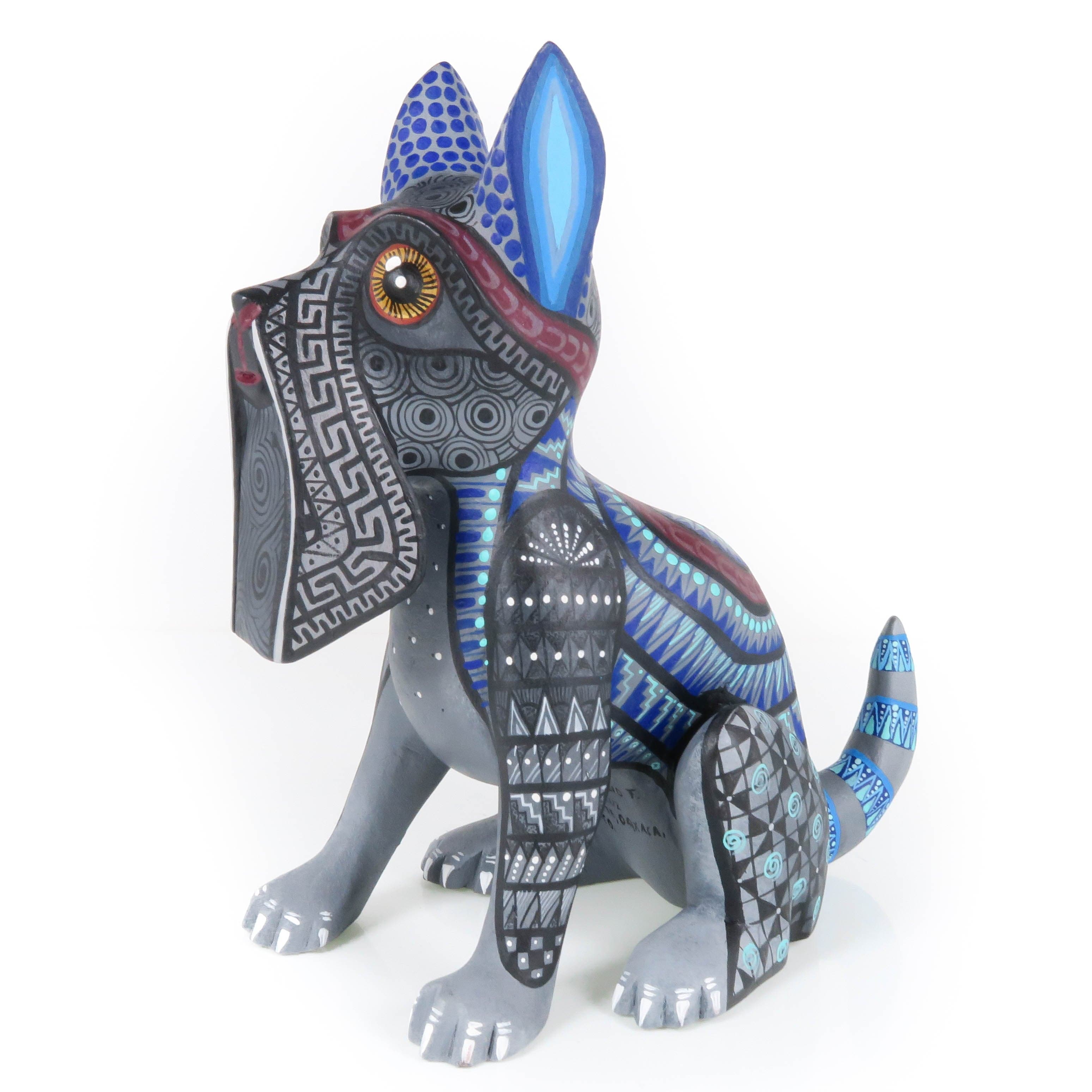 Oaxacan Wood Carving Dog By popular Estudio 2403PP4338