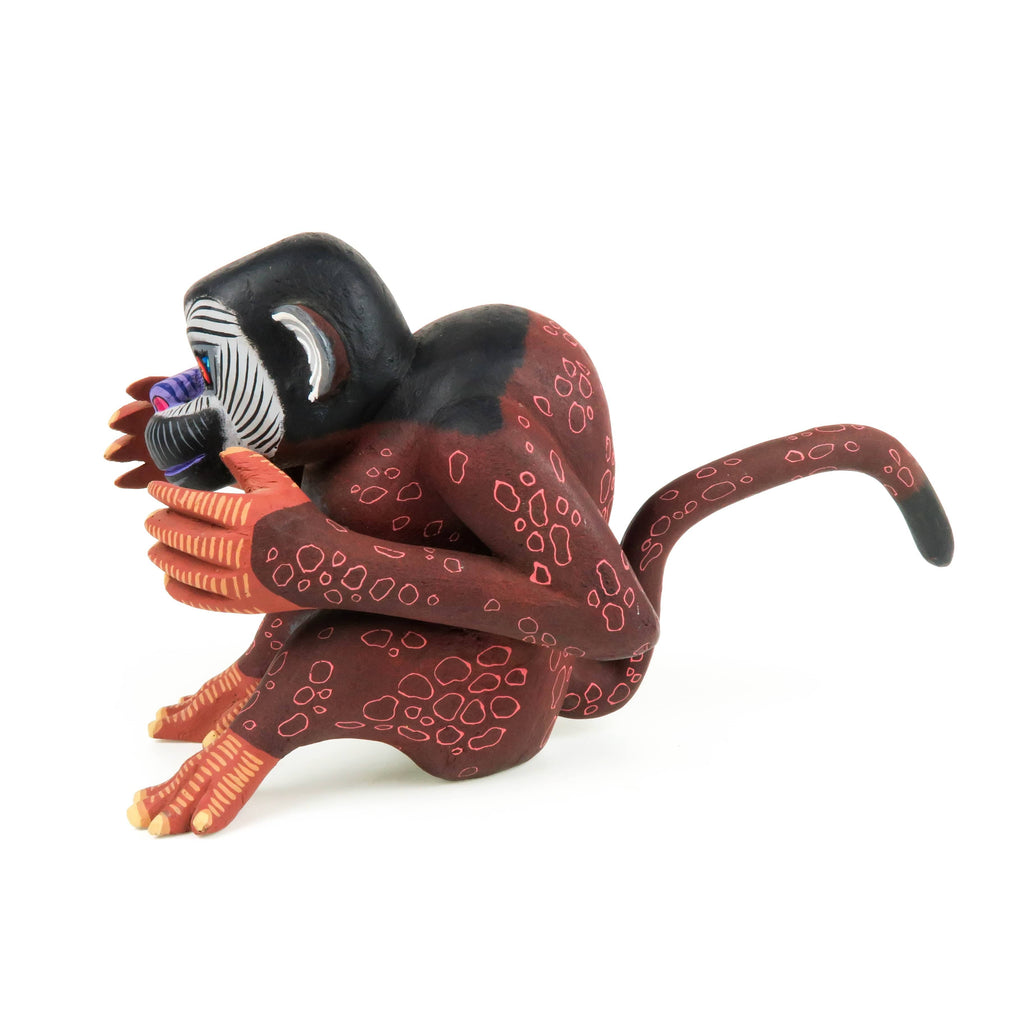 Sitting Monkey - Oaxacan Alebrije Wood Carving – VivaMexico.com