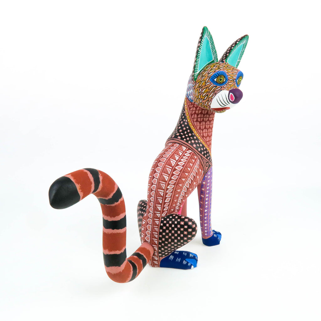 Skinny Cat - Oaxacan Alebrije Wood Carving – VivaMexico.com - Mexican Art