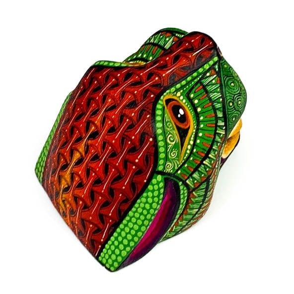Small Jaguar Head - Oaxacan Alebrije Wood Carving - Nestor Melchor
