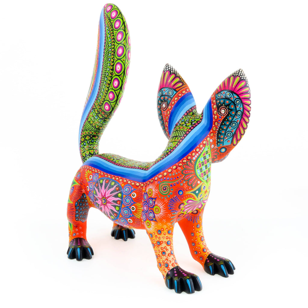 Splendid Fox - Oaxacan Alebrije Wood Carving – Vivamexico.com - Mexican Art