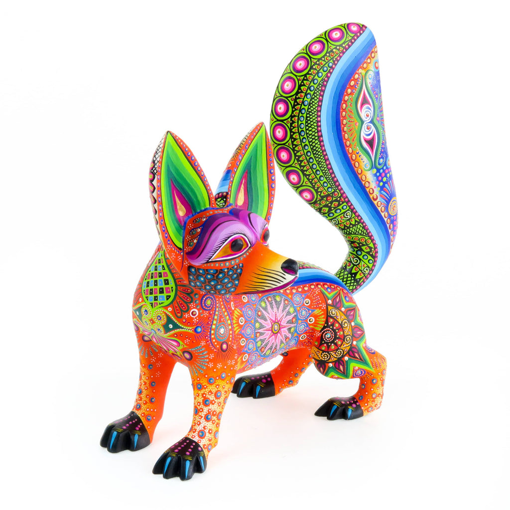 Splendid Fox - Oaxacan Alebrije Wood Carving – VivaMexico.com - Mexican Art