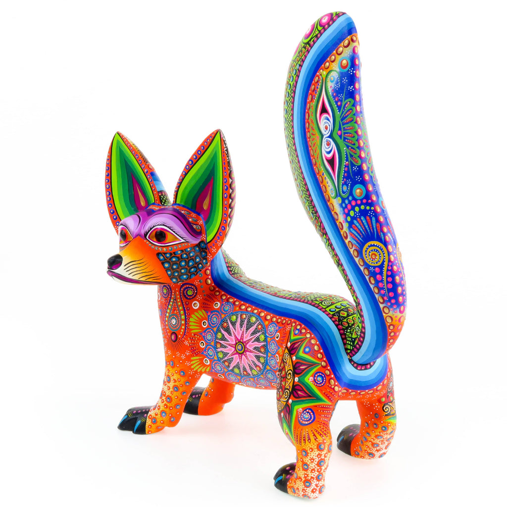 Splendid Fox - Oaxacan Alebrije Wood Carving – VivaMexico.com - Mexican Art