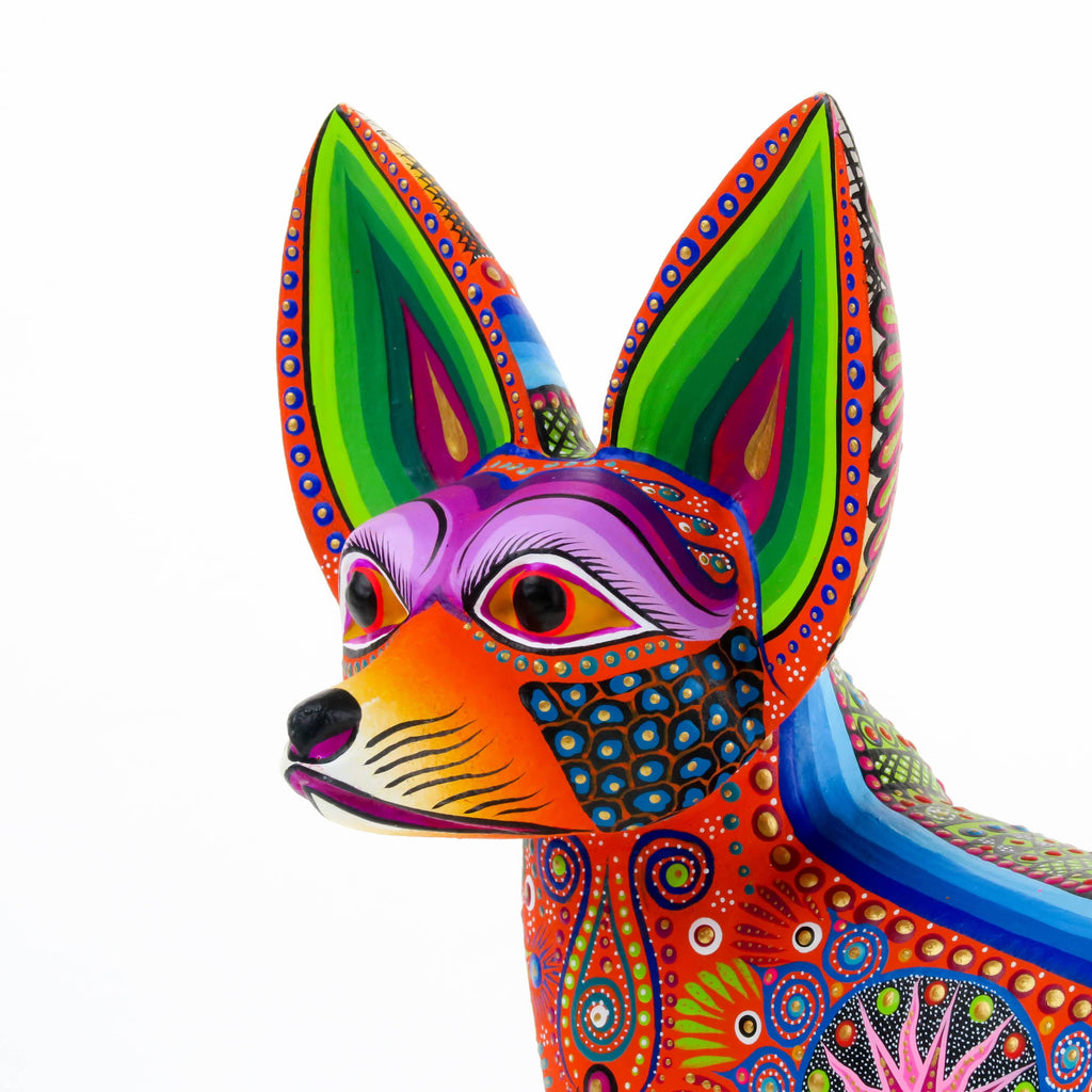 Splendid Fox - Oaxacan Alebrije Wood Carving – VivaMexico.com - Mexican Art