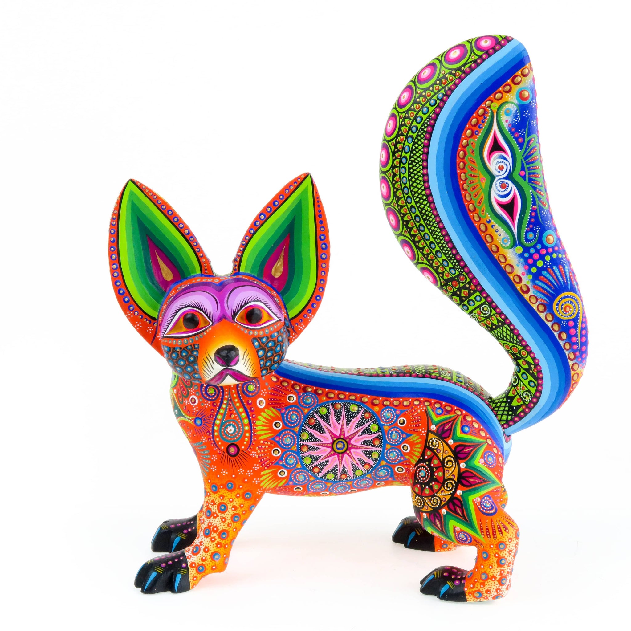 Splendid Fox - Oaxacan Alebrije Wood Carving – VivaMexico.com - Mexican Art