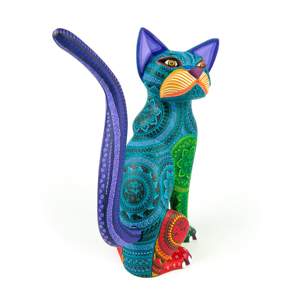 Tall Cat - Oaxacan Alebrije Wood Carving – VivaMexico.com