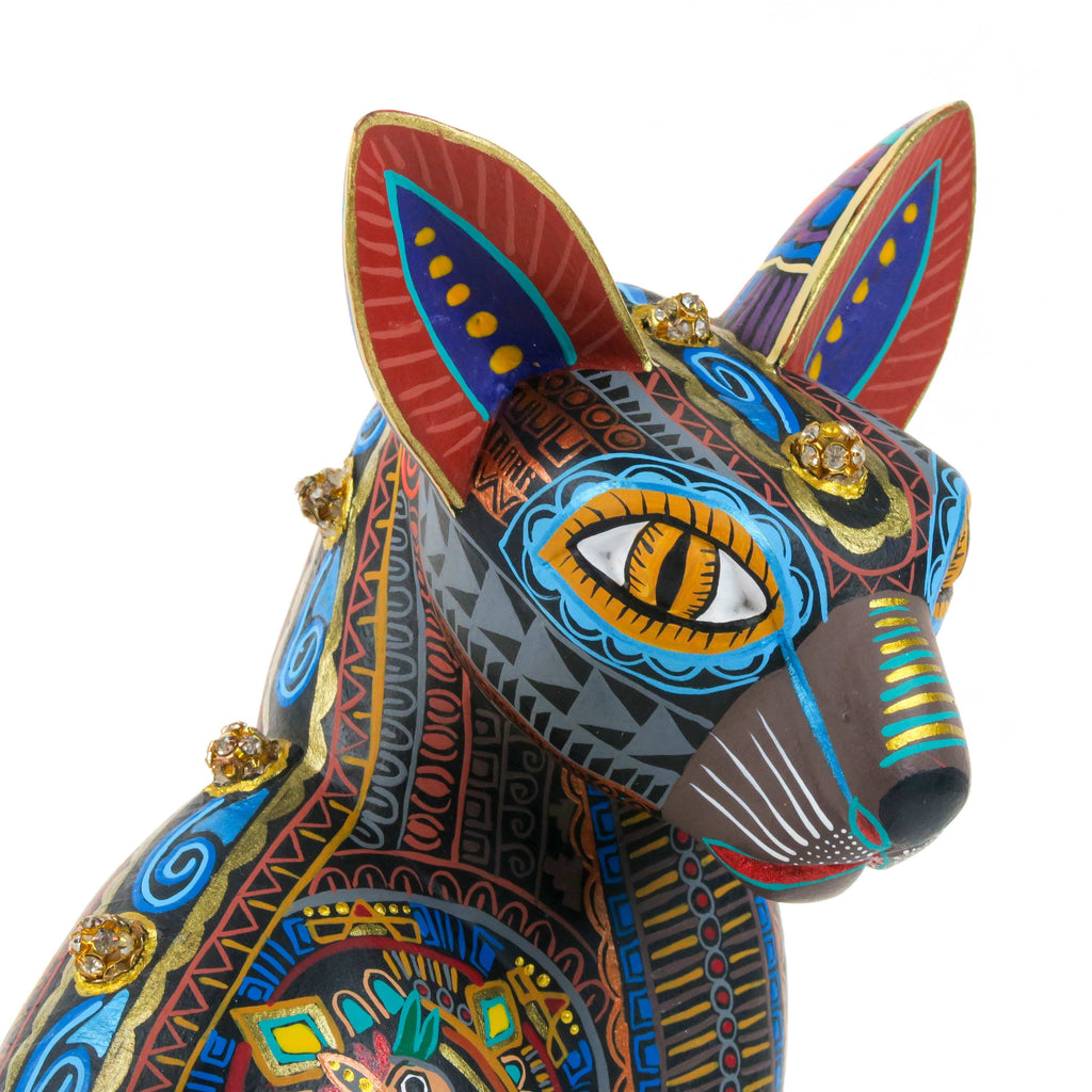 Tribal Jaguar - Oaxacan Alebrije Wood Carving – VivaMexico.com