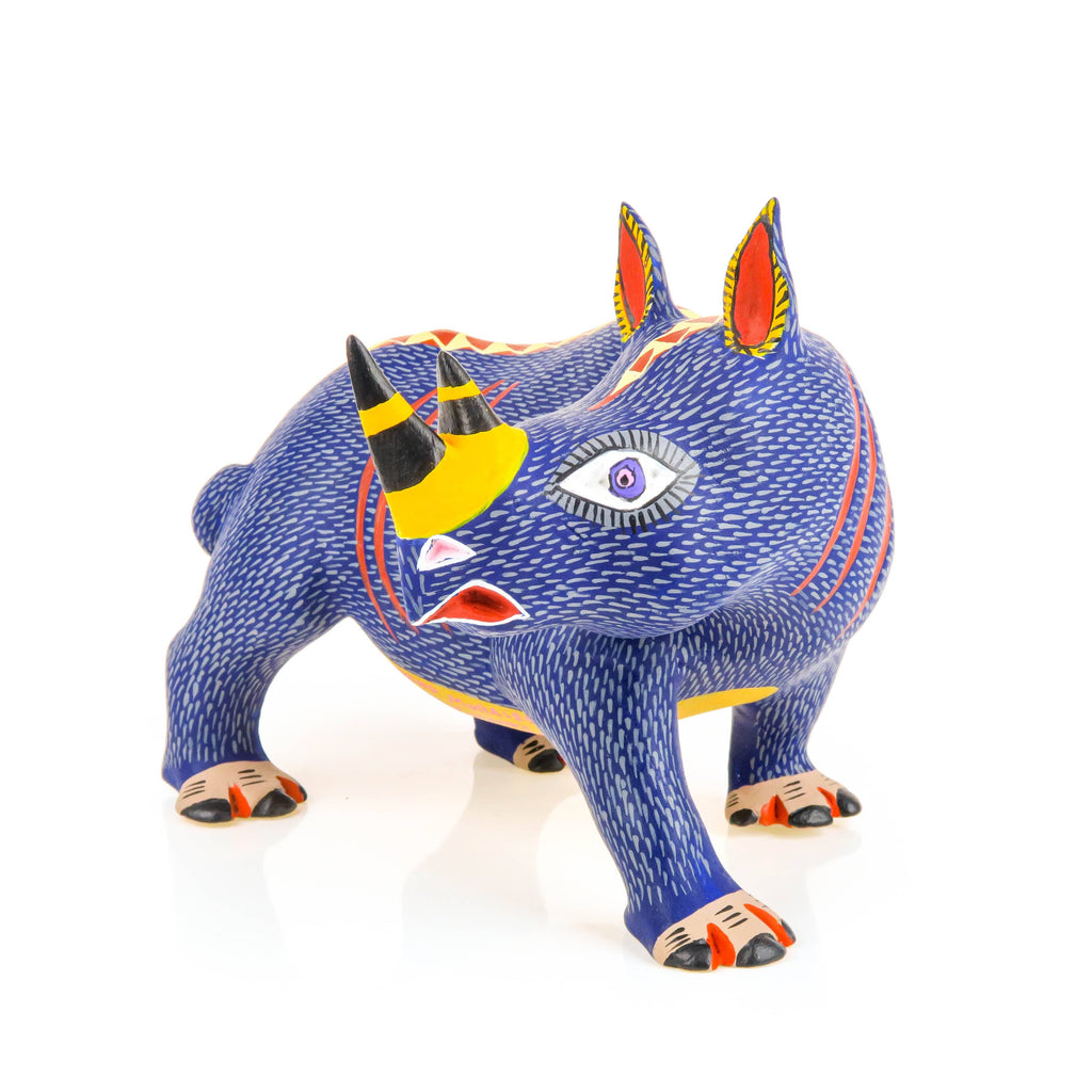 Turning Rhino - Oaxacan Alebrije Wood Carving – VivaMexico.com ...