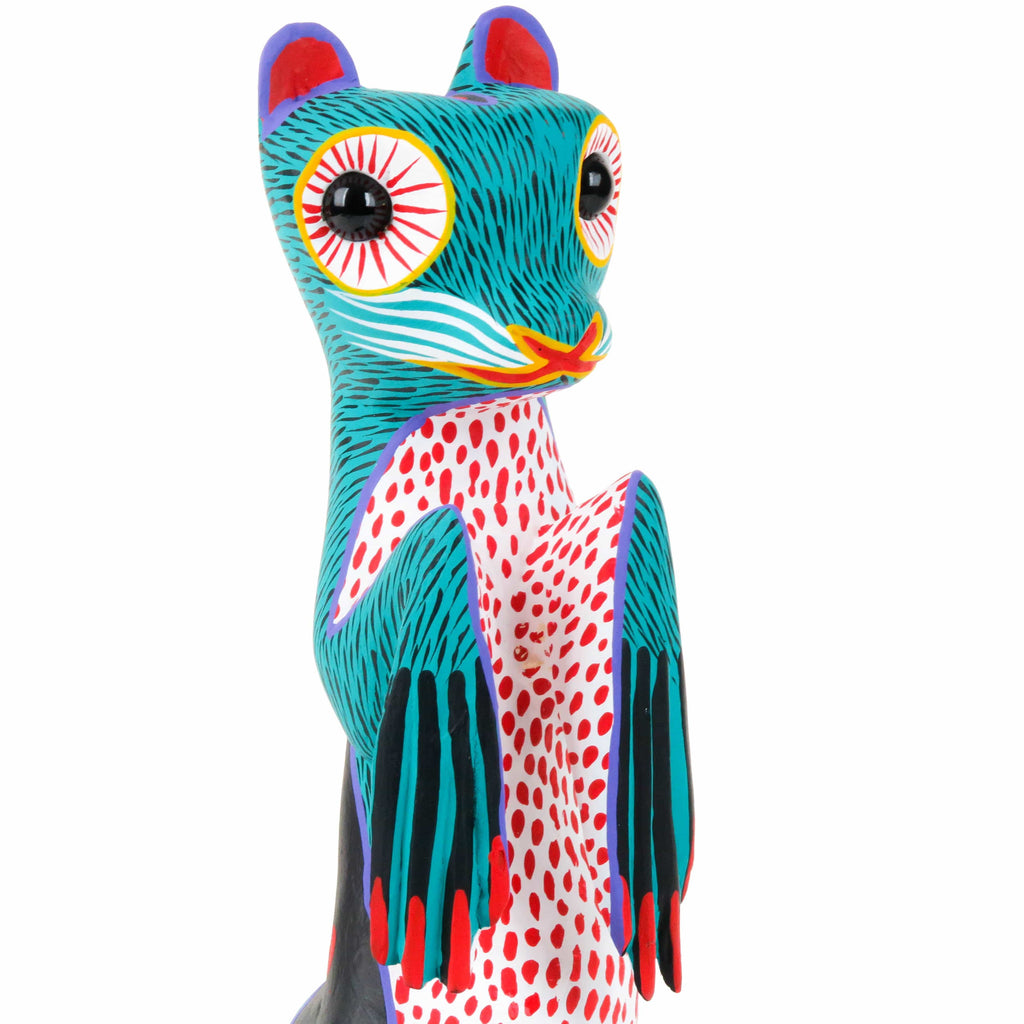 Turquoise Otter - Oaxacan Alebrije Wood Carving – VivaMexico.com