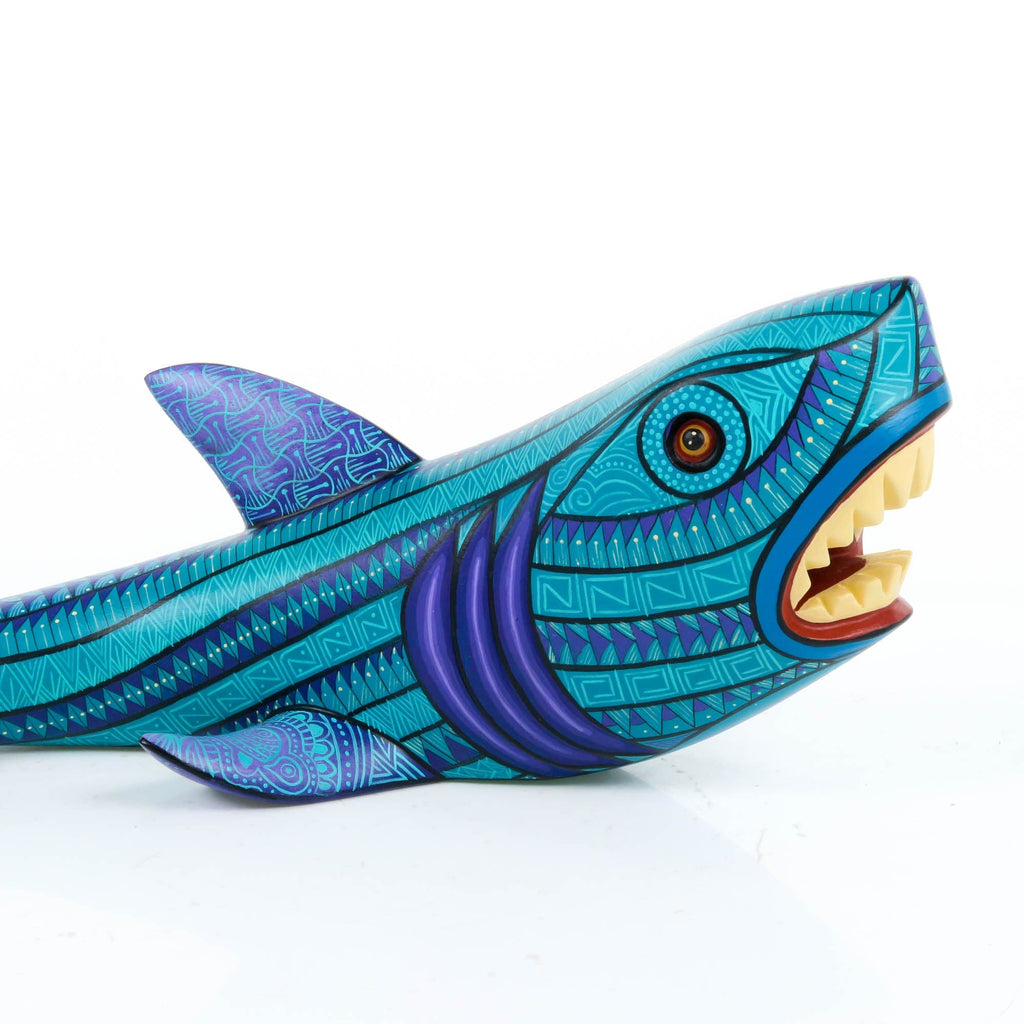 Blue Shark - Oaxacan Alebrije Wood Carving – VivaMexico.com