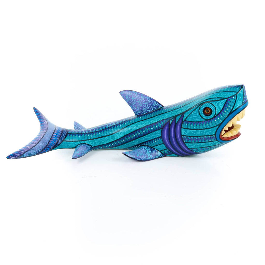 Blue Shark - Oaxacan Alebrije Wood Carving www.VivaMexico.com