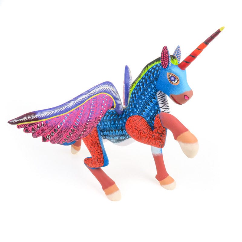 Unicorn - Oaxacan Alebrije Wood Carving – VivaMexico.com - Mexican Art