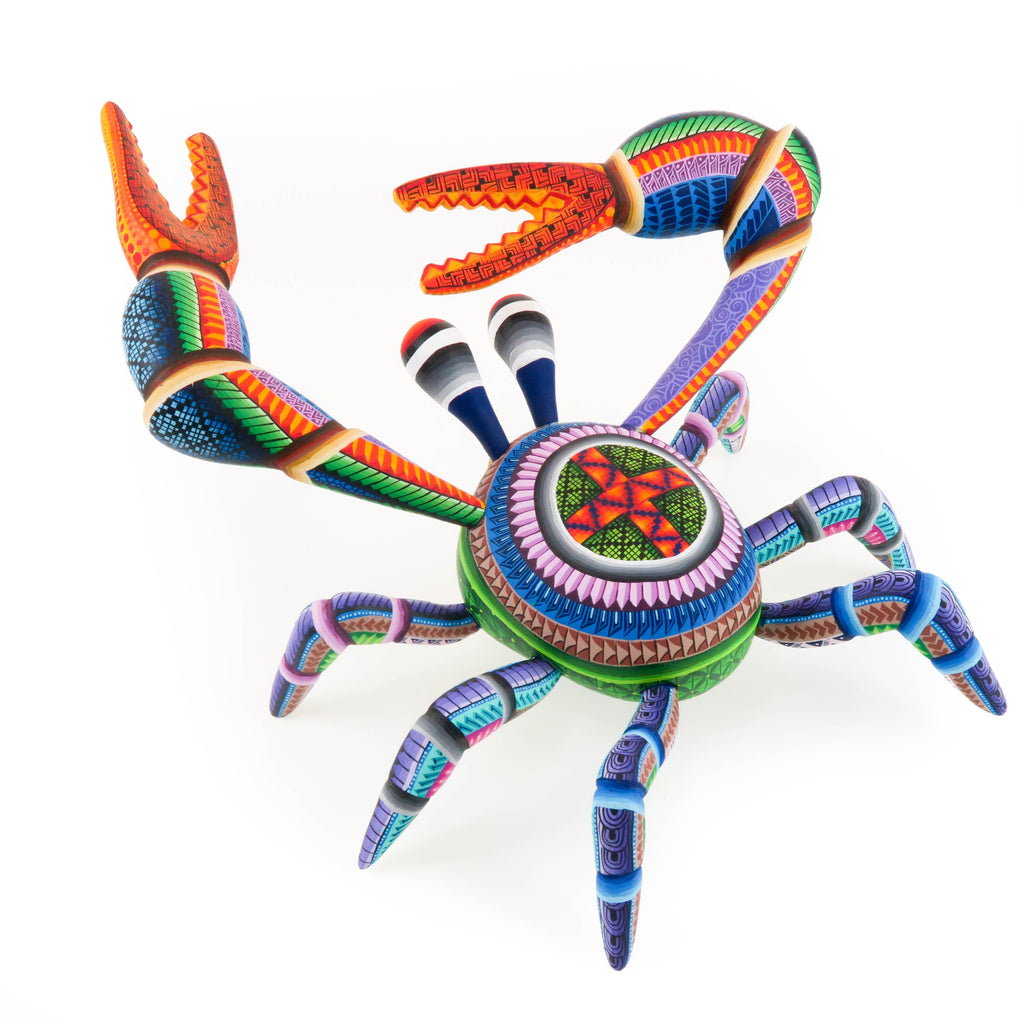 Vibrant Crab - Oaxacan Alebrije Wood Carving – VivaMexico.com