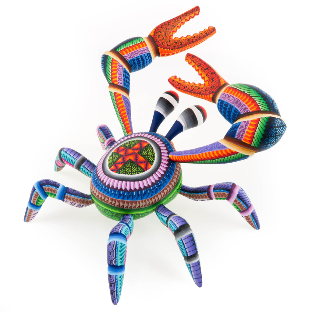 Vibrant Crab - Oaxacan Alebrije Wood Carving – VivaMexico.com
