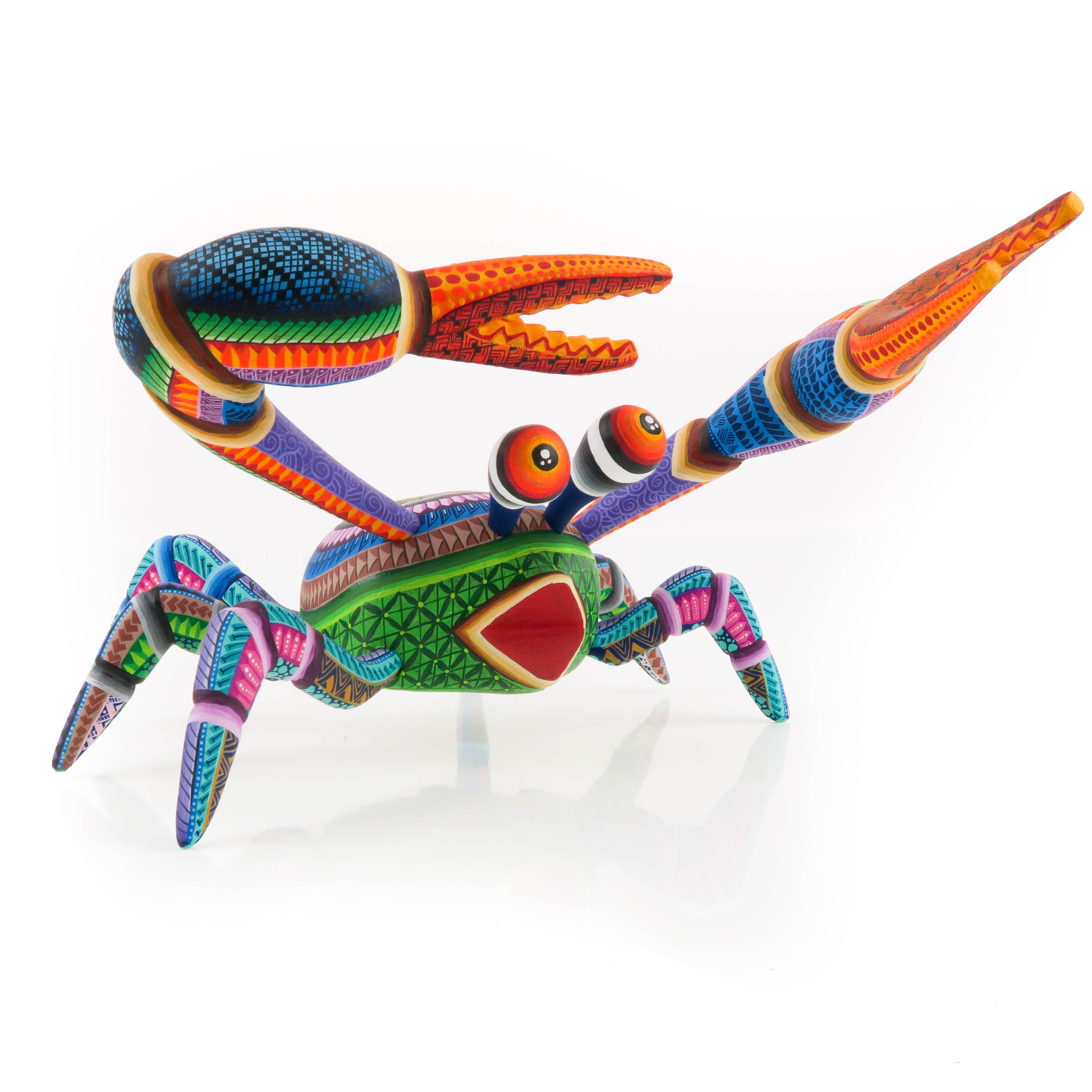 Vibrant Crab - Oaxacan Alebrije Wood Carving – VivaMexico.com