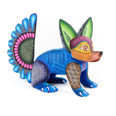Vibrant Fox - Oaxacan Alebrije Wood Carving