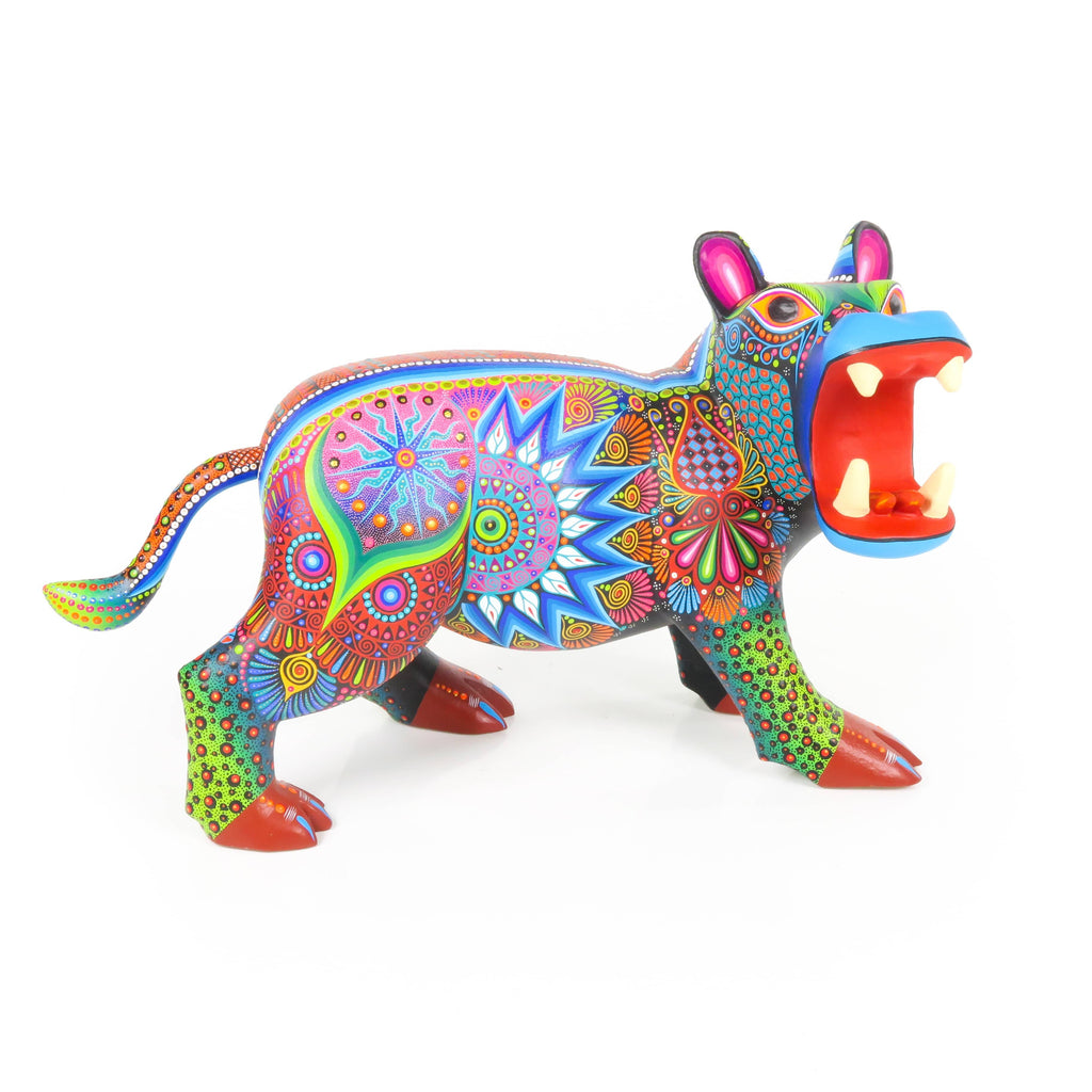 Vibrant Hippo - Oaxacan Alebrije Wood Carving – VivaMexico.com