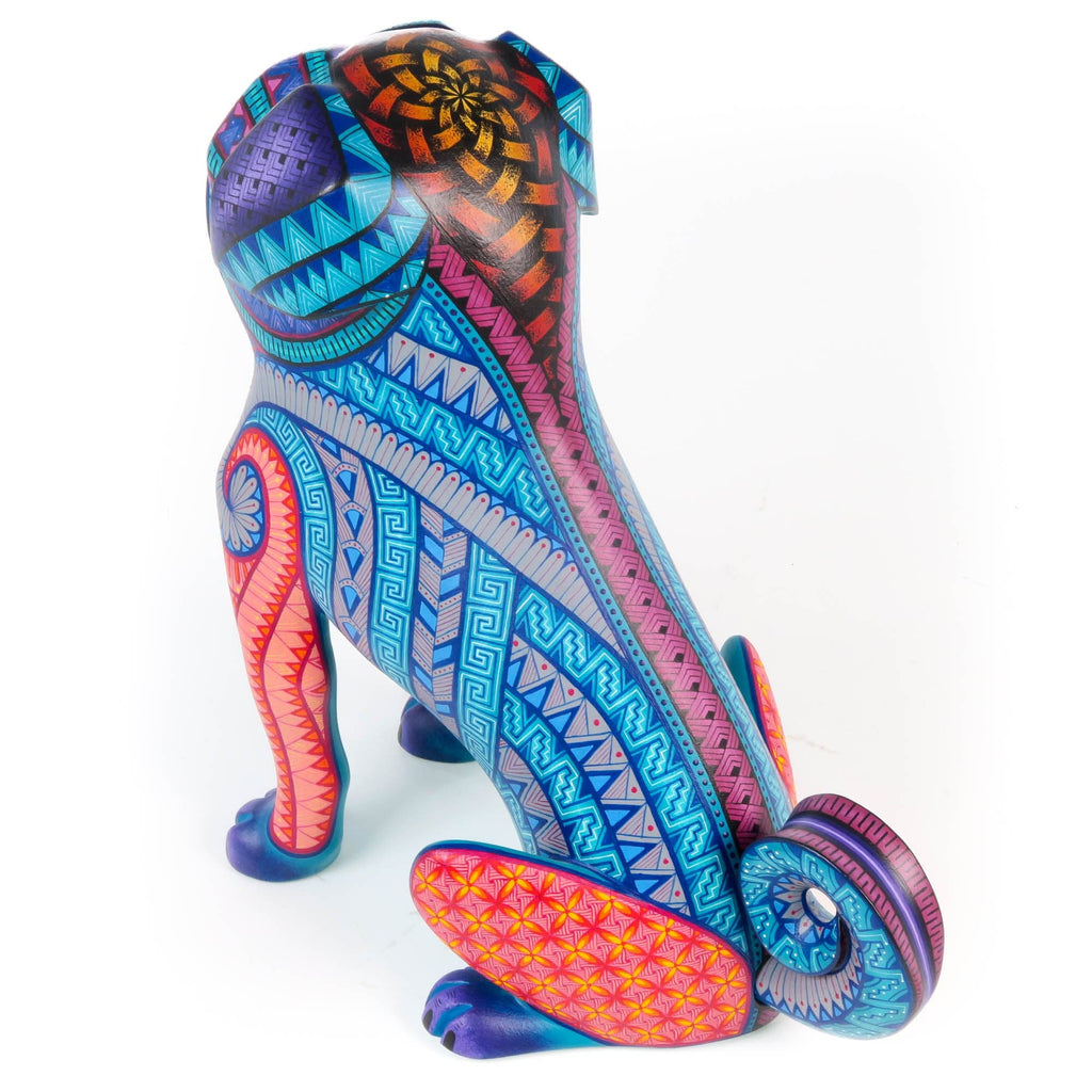 Vibrant Pug - Oaxacan Alebrije Wood Carving – VivaMexico.com