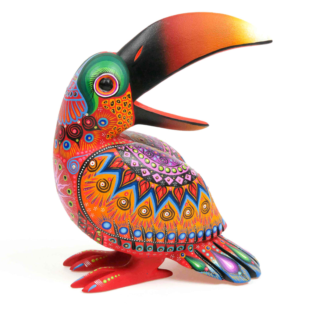 Vibrant Toucan Bird - Oaxacan Alebrije Wood Carving Sculpture