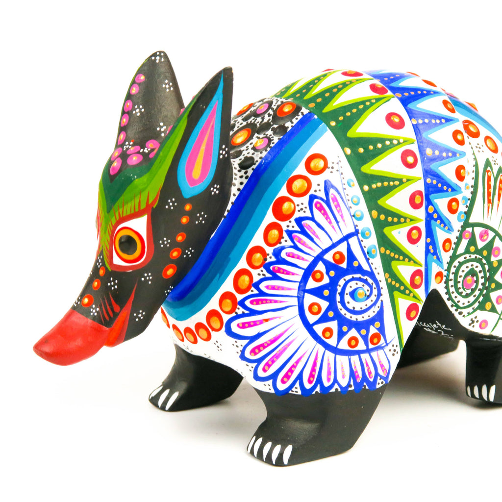 White Armadillo - Oaxacan Alebrije Wood store Carving