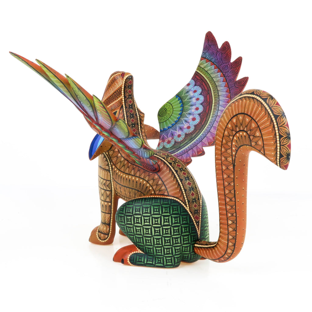 Winged Coyote - Oaxacan Alebrije Wood Carving – VivaMexico.com