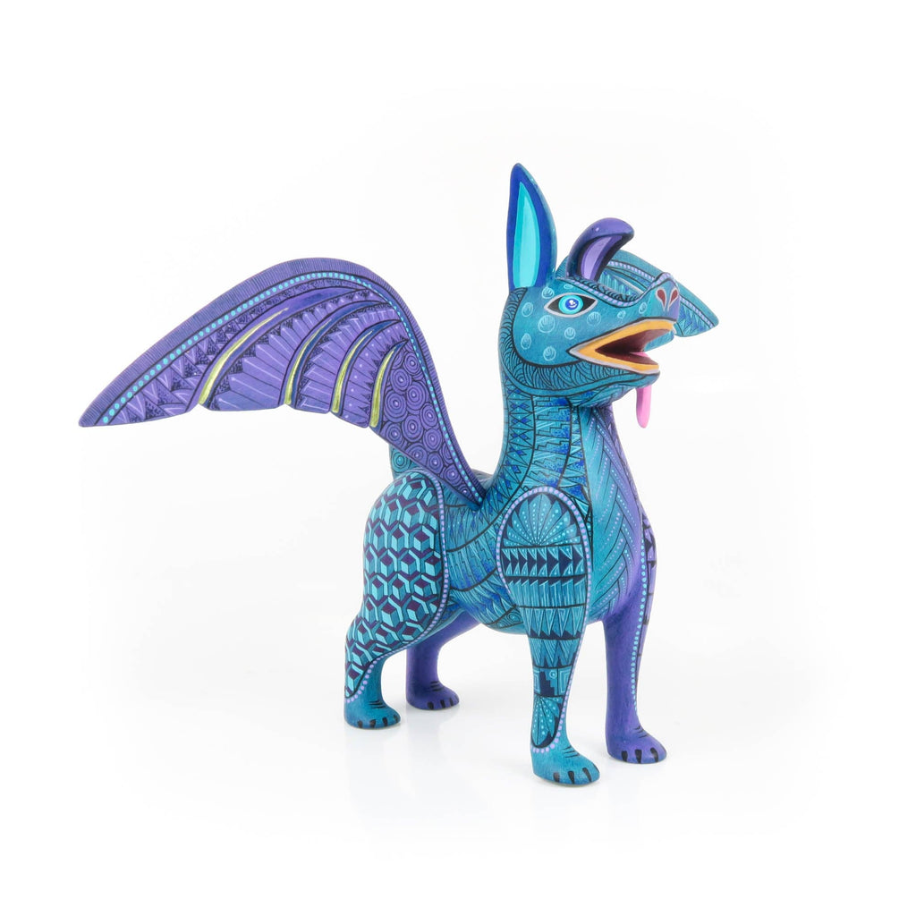 Winged Zapotec Dog - Oaxacan Alebrije Wood Carving – VivaMexico