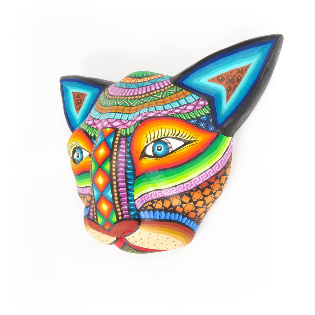 Zapotec Cat Head - Oaxacan Alebrije Wood Carving – VivaMexico.com