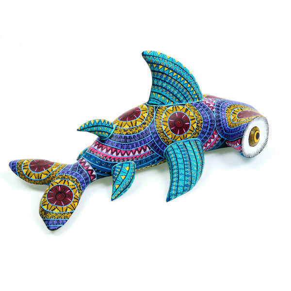 Hammerhead Shark - Oaxacan Alebrije Wood Carving www.VivaMexico.com